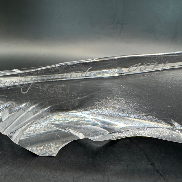 Mats Jonasson Loon etched crystal paperweight artist signed & numbered - Picture 10 of 11